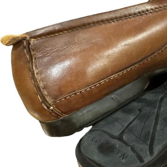 Steve Madden Mens Virage Loafer 10 Shoes Brown Leather chapmen Slip-On Horsebit - Picture 6 of 8